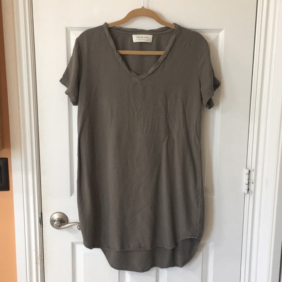 Anthropologie Cloth And Stone Dress Long Sleeve Cloth And Stone Denim Dress  Denim Shirt Anthropologie